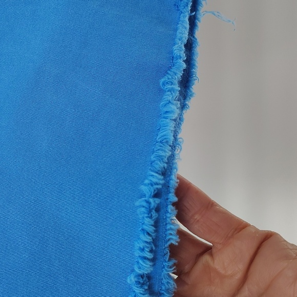 C&C California Blue Bermuda Shorts 7" Inseam Size 8 Stretch Raw Hem - Picture 4 of 10